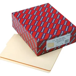 Smead Shelf-Master Reinforced End-Tab 2-Tab File Folders, Bottom Position, Letter Size, Manila, 100/Box (24128)