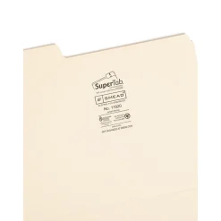 Smead SuperTab File Folder, 1/3-Cut Tab, Letter, Manila, 24/Pack (11920)