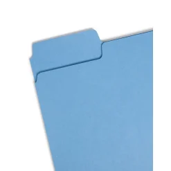 Smead SuperTab File Folder, Oversized 1/3-Cut Tab, Letter Size, Blue, 100/Box (11986)