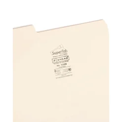 Smead SuperTab File Folders, Reinforced 1/3-Cut Tab, Letter Size, Manila, 100/Box (10395)