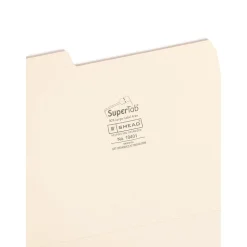 Smead SuperTab Heavy Duty File Folder, Oversized 1/3-Cut Tab, Letter Size, Manila, 50/Box (10401)
