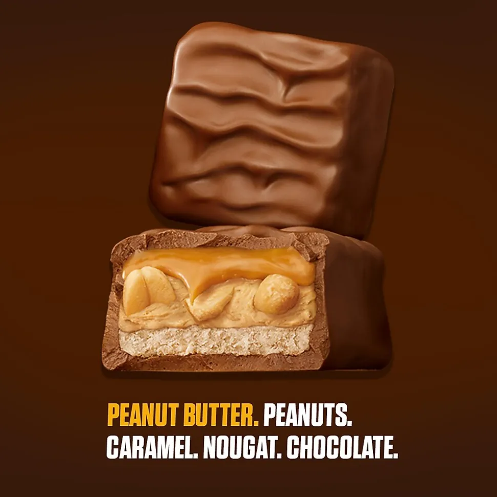 Snickers Peanut Butter Squared Chocolate Candy Bars, 1.78 oz, Pack of 18 (MMM39412)
