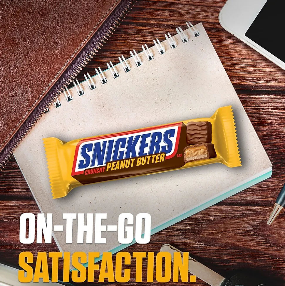 Snickers Peanut Butter Squared Chocolate Candy Bars, 1.78 oz, Pack of 18 (MMM39412)