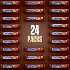Snickers Sharing Size Milk Chocolate Candy Bars, 3.29 oz., 24/Box (MMM32252)