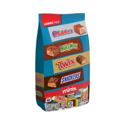 Snickers, Twix, 3Musketeers and MilkyWay Minis Milk Chocolate Candy Bars Bulk Variety Pack, 30.63 oz. (460690)
