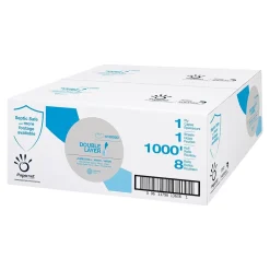 Sofidel Jumbo 1-Ply Jumbo Toilet Paper, White, 1000/Roll, 8 Rolls/Carton (410050)
