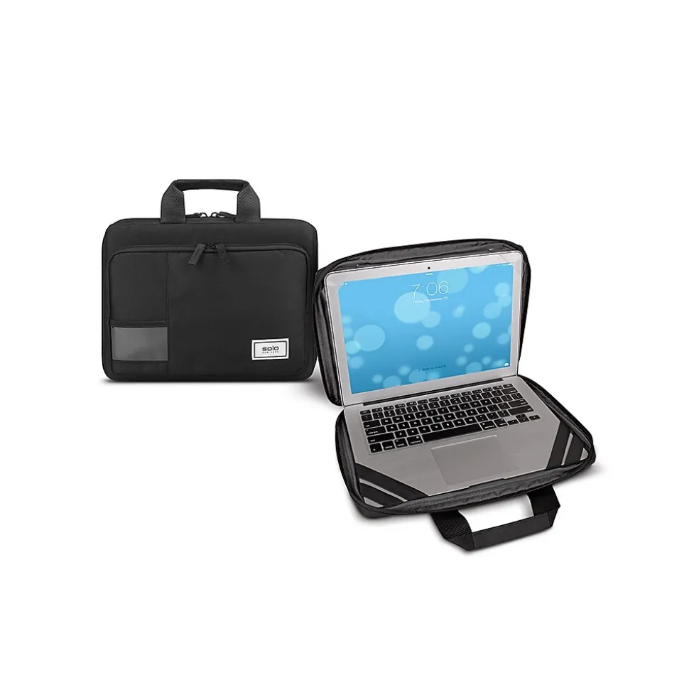 Solo 13.3" Fabric Water Resistant Laptop Bag, Black (PRO151-4X)