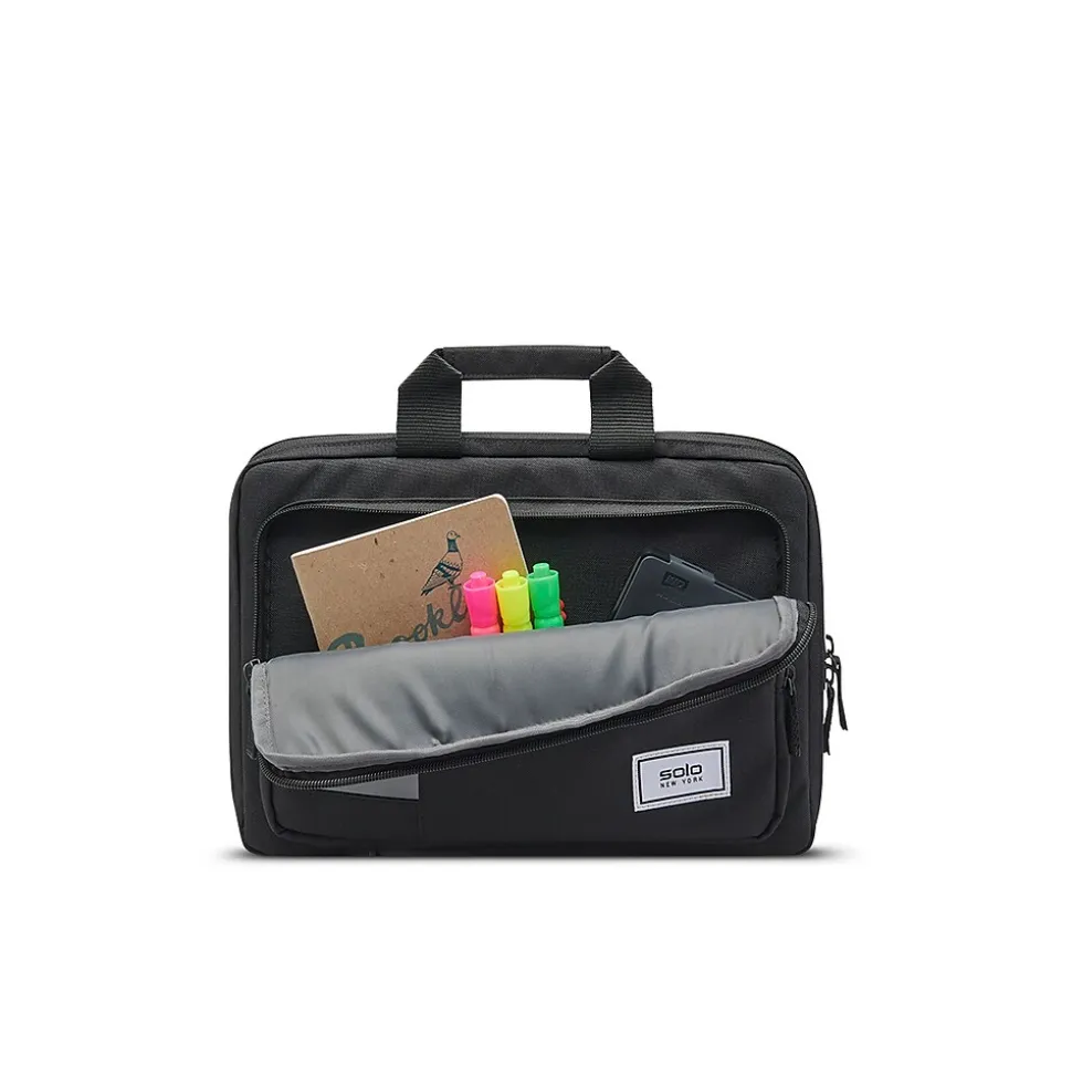 Solo 13.3" Fabric Water Resistant Laptop Bag, Black (PRO151-4X)