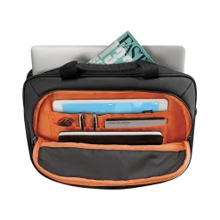 Solo ACE Laptop Briefcase, Black/Orange Polyester (UBN106-4)