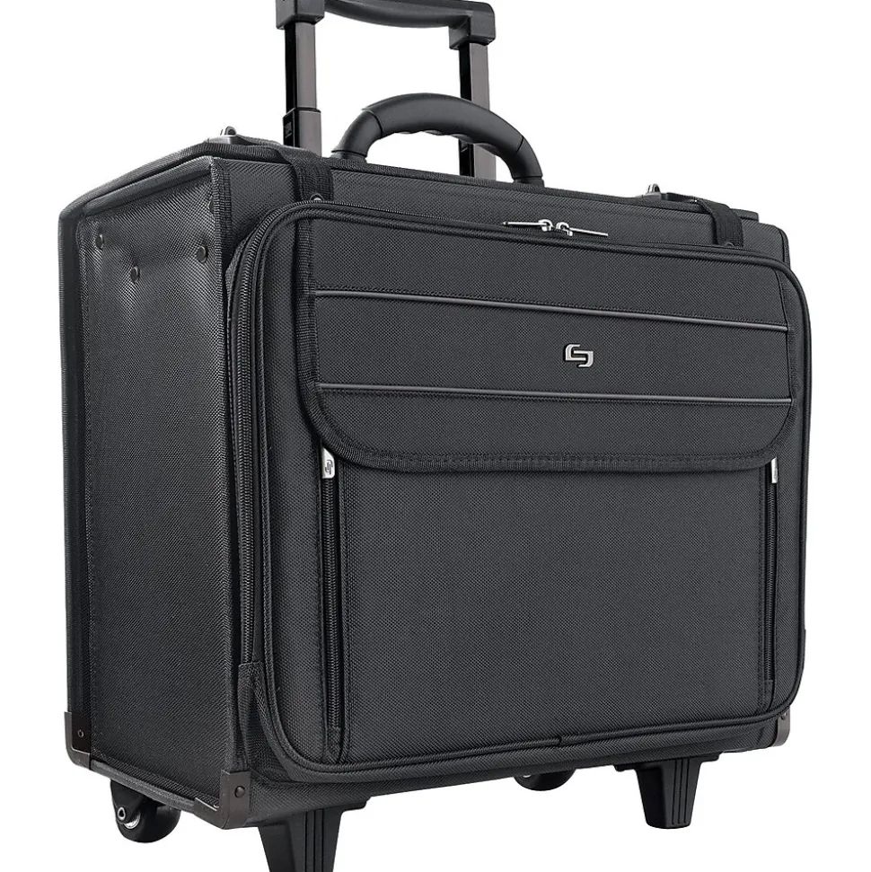 Solo New York Ballistic Nylon Rolling Laptop/Catalog Case with File Hanger, 16"