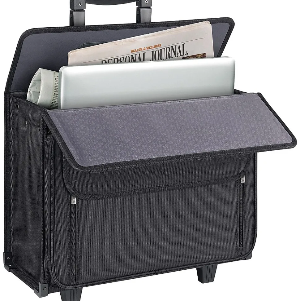 Solo New York Ballistic Nylon Rolling Laptop/Catalog Case with File Hanger, 16"