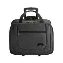 Solo New York Bryant Polyester Briefcase, Laptop Compatible, Rolling, TSA Checkpoint Friendly, Gray (PT138-4/10)