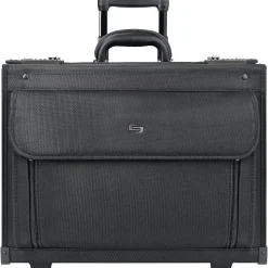 Solo New York Classic Laptop Rolling Briefcase, Black Polyester (B78-4)