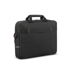 Solo New York Everyday Laptop Briefcase, Black/Orange Polyester (UBN106-4)