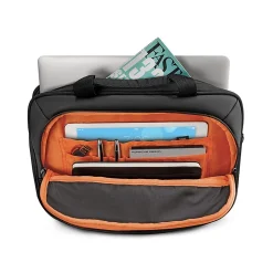Solo New York Everyday Laptop Briefcase, Black/Orange Polyester (UBN106-4)