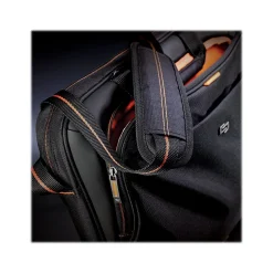 Solo New York Everyday Laptop Briefcase, Black/Orange Polyester (UBN106-4)