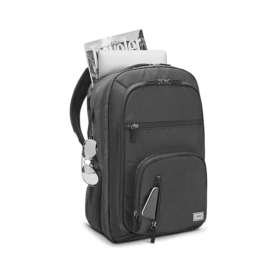 Solo New York Grand Travel Laptop Backpack, Large, Black (UBN780-4)