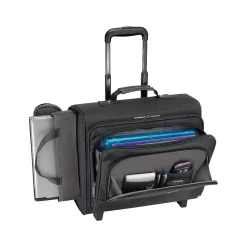 Solo New York Midtown Collection Columbus Laptop Rolling Briefcase, Black Polyester (B64-4)