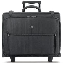 Solo New York Midtown Collection Morgan Laptop Rolling Briefcase, Black Polyester (B151-4)
