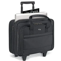 Solo New York Midtown Laptop Rolling Briefcase, Black Polyester (B100-4)