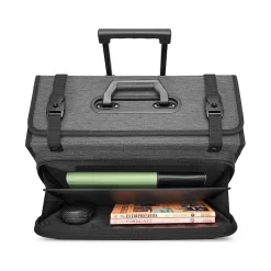 Solo New York Morgan Polyester Briefcase, Laptop Compatible, Rolling, TSA Checkpoint Friendly, Gray (B151-4/10)