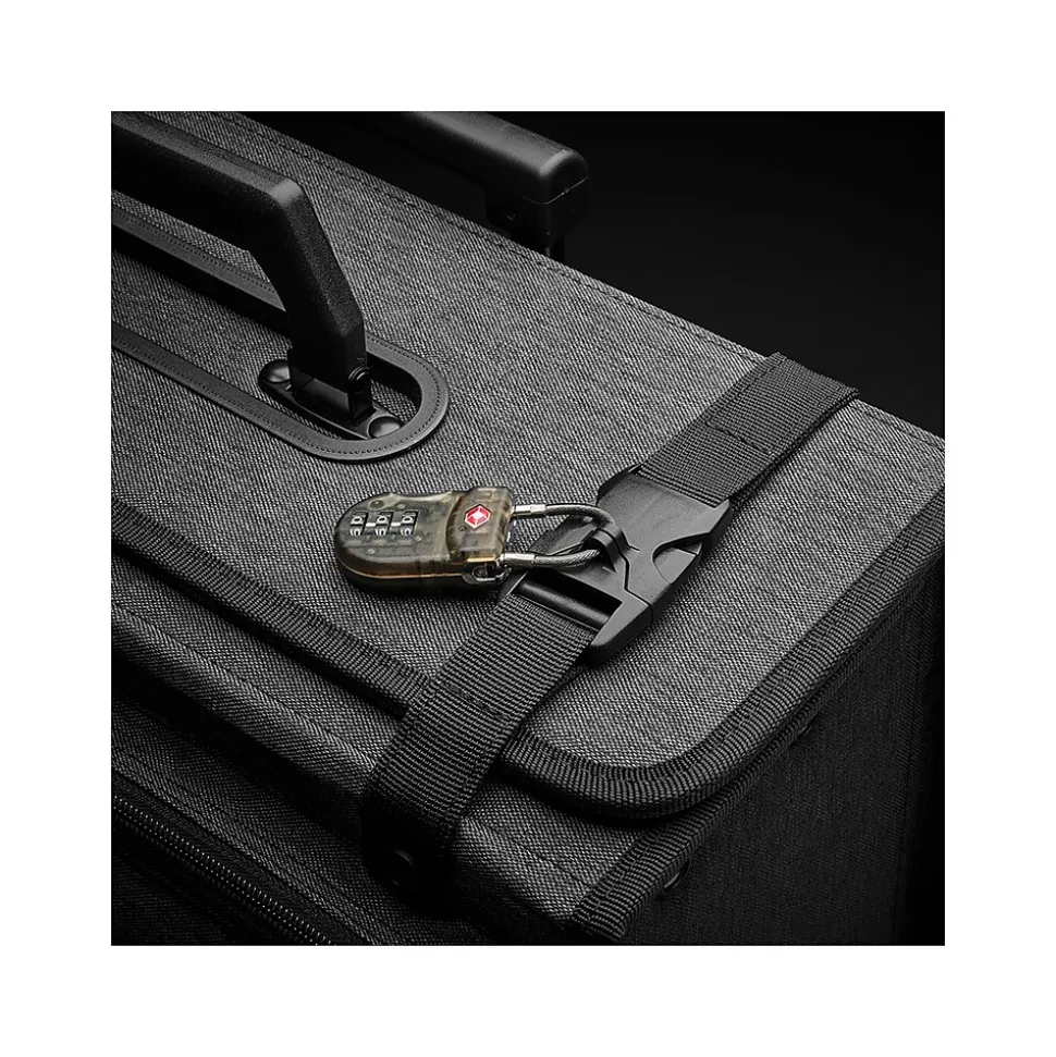 Solo New York Morgan Polyester Briefcase, Laptop Compatible, Rolling, TSA Checkpoint Friendly, Gray (B151-4/10)