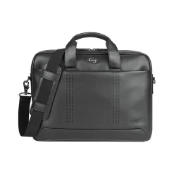 Solo New York Murray Vinyl Briefcase, Laptop Compatible, Black (VNL100-4)