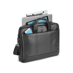 Solo New York Murray Vinyl Briefcase, Laptop Compatible, Black (VNL100-4)