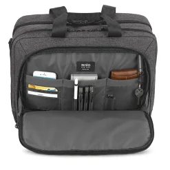 Solo New York Nomad Collection Voyage Laptop Briefcase, Gray Polyester (NOM301-10)