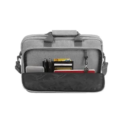 Solo New York Re:new Polyester Briefcase, Laptop Compatible, Heathered Gray (UBN127-10)
