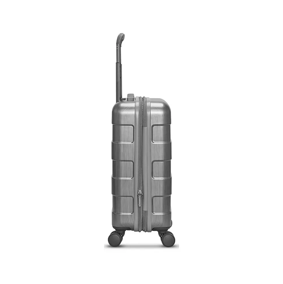 Solo New York Re:serve 22" Hardside Carry-On Suitcase, 4-Wheeled Spinner, TSA Checkpoint Friendly, Gray (UBN921-10)