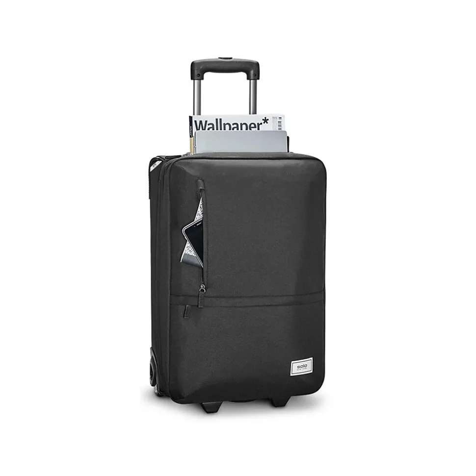 Solo New York Re:treat 22" Carry-On Suitcase, 2-Wheeled, TSA Checkpoint Friendly, Black (UBN914-4)