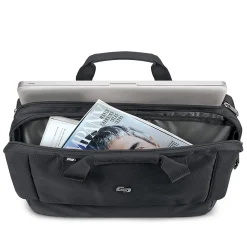Solo New York Urban Chrysler Polyester Briefcase, Laptop Compatible, Black (LVL330-4)