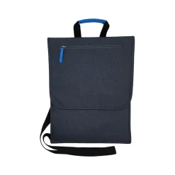 SO-MINE 14" Polyester Laptop Bag, Charcoal/Cobalt (SM454)