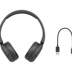 Sony Wireless On-Ear Headphones, Bluetooth, Black (WHCH520/B)