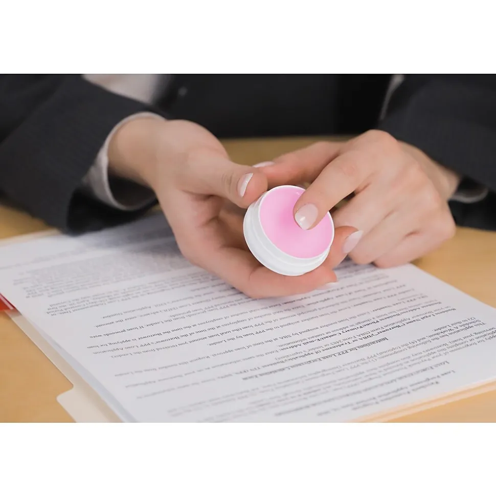 Sortkwik 1.75 oz. Fingertip Moistener, Pink (10134)