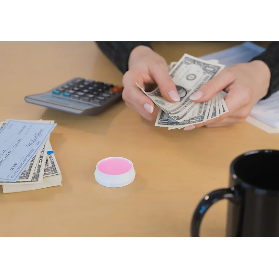 Sortkwik 1.75 oz. Fingertip Moistener, Pink (10134)