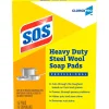 S.O.S CloroxPro Steel Wool Soap Pads, 15/Box (88320)