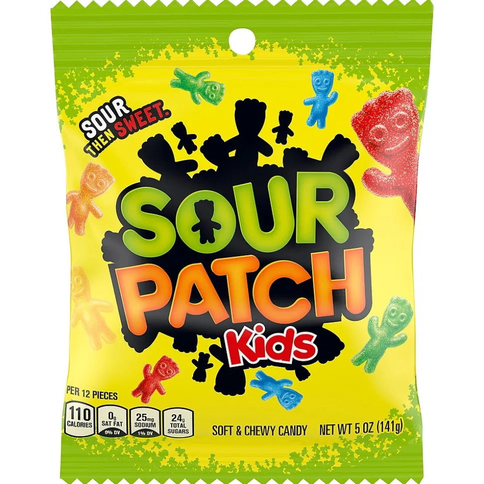 Sour Patch Kids Assorted Gummy Candy Candy 5 oz, 12/Carton (JAR1506225)
