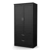 South Shore Acapella Wardrobe Armoire, Pure Black (5370038)