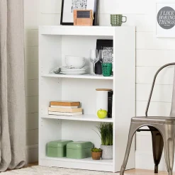 South Shore Axess 3-Shelf Bookcase, Pure White (7250766C)