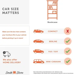 South Shore Axess 3-Shelf Bookcase, Pure White (7250766C)