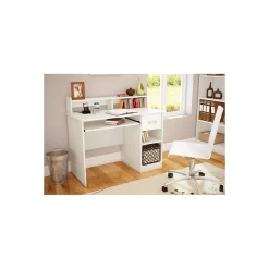 South Shore Axess 41"W Office Desk with Keyboard Tray and Drawer, Pure White (7250076C)