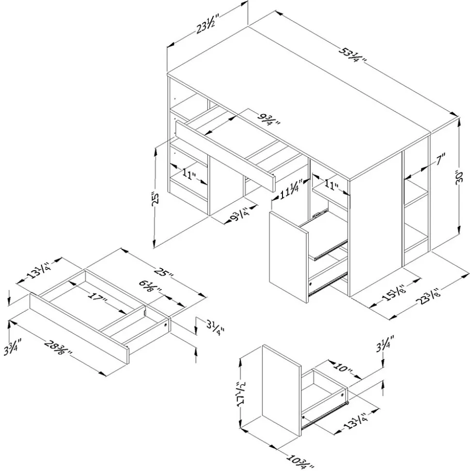 South Shore™ Crea 30" Craft Table, Pure White (7550727)