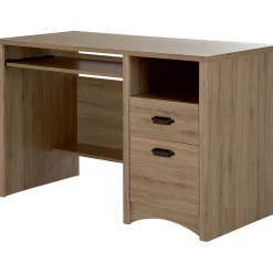 South Shore Gascony 46" Computer Desk, Rustic Oak (9064070)