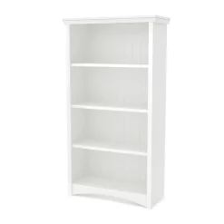 South Shore Gascony Standard 4-Shelf Bookcase, Pure White (7360767)