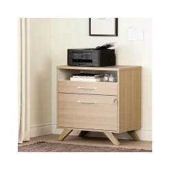 South Shore Helsy 2-Drawer Lateral File Cabinet, Letter/Legal Size, Lockable, 30.25