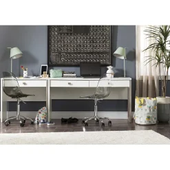 South Shore Interface Desk with 2 Drawers, White (10536)