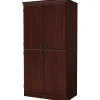 South Shore Morgan 62.5" Particle Board Storage Cabinet with 3 Shelves, Royal Cherry (7246971)