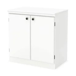 South Shore Morgan Small 2-Door Storage Cabinet, Pure White (7260722)